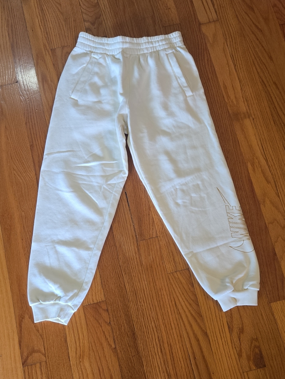 Nike Kids Light Yellow Logo Joggers